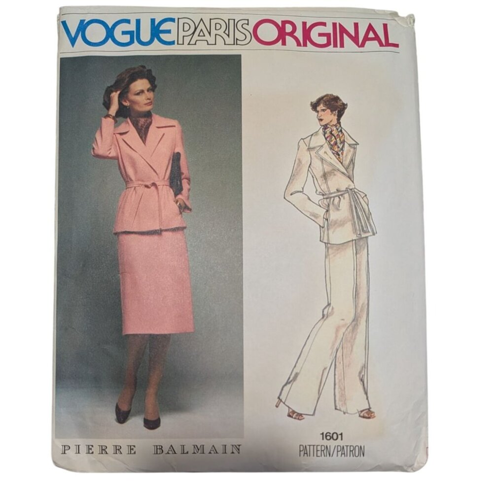 Vintage Vogue Paris Original 1601 Pierre Balmain Pattern Size 8 factory folds